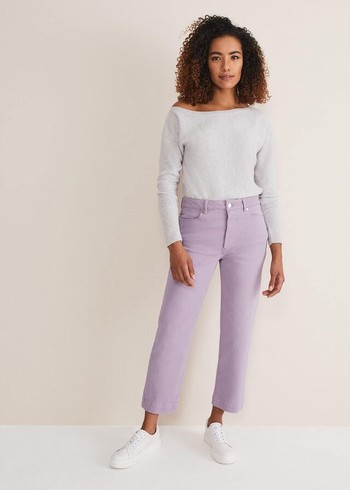 Phase Eight Ramona Straight Leg Trousers Purple Australia | WX3518407